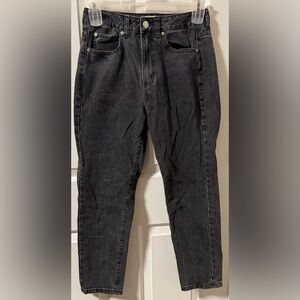 Garage Jeans Women’s Size 5 Black High-Rise Tapered Ankle Crop Mom Denim